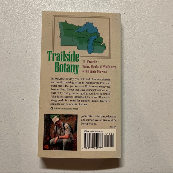 Trailside Botany 101 Favorite Trees Shrubs and Wildflowers Upper Midwest Bates - Picture 2 of 13